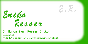 eniko resser business card